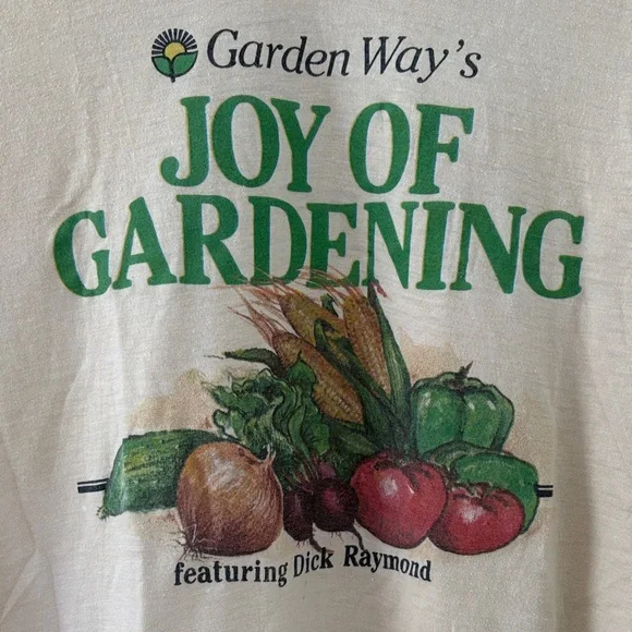 Screen Stars Tan "Joy of Gardening" Graphic Tee - Picture 2 of 7